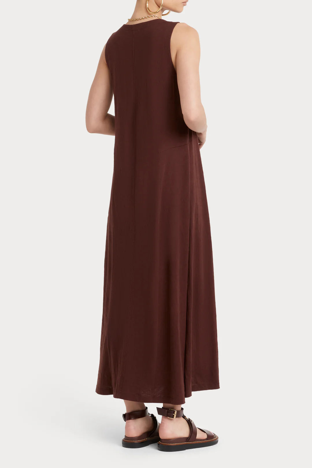 HUSK ELIKA DRESS - CHESTNUT