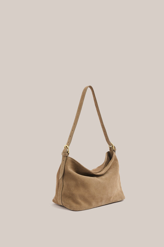 Vestirsi Eden Brown Suede Shoulder Bag