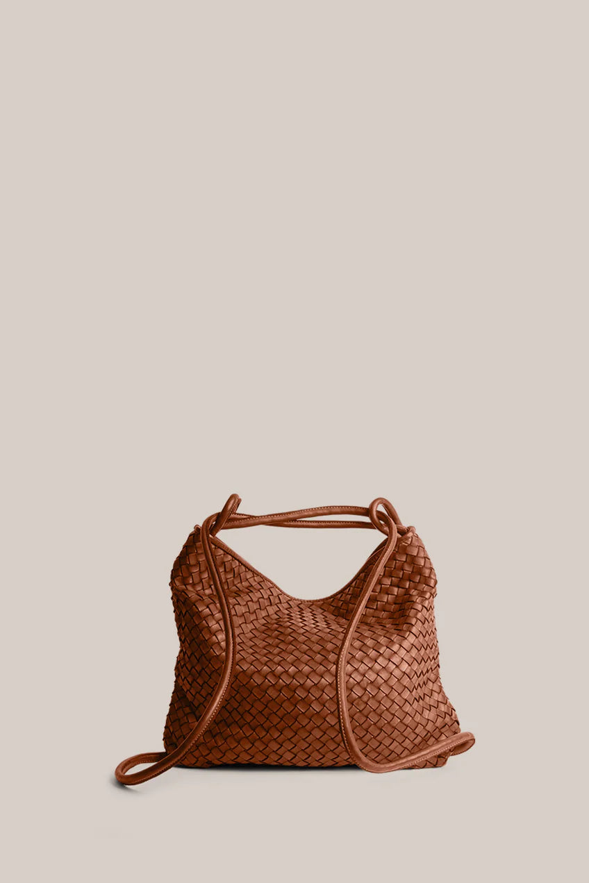 Vestirsi Woven Bella Tan 2-In-1 Convertible Backpack Tote