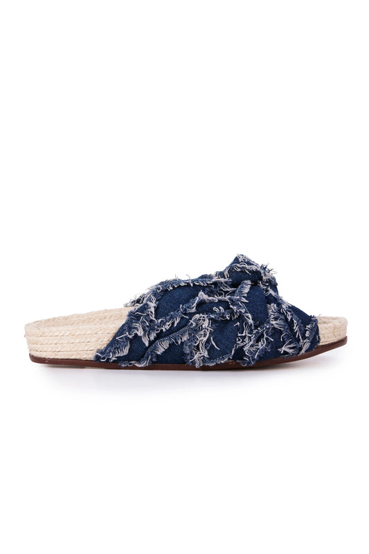 Estilo Emporio CIRCE KNOTTED SLIDE - DENIM
