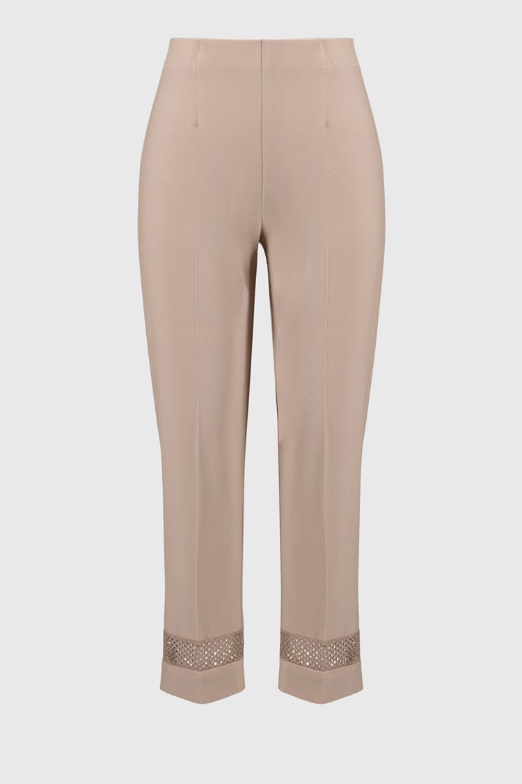 Joseph Ribkoff Silky Knit And Rhinestone Mesh Pants
243753 - Sand