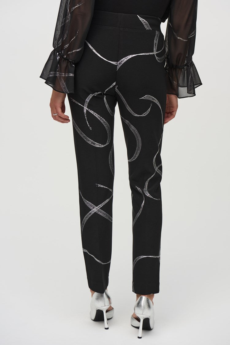 Joseph Ribkoff Silky Knit Abstract Print Pull-On Pants
244119