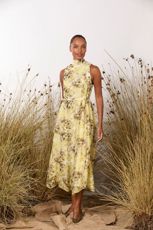 Maud Dainty Rani Dress - Yellow Floral
