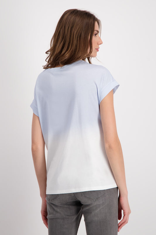 Monari Batik T Shirt with Glitter 806975 - Sky Blue