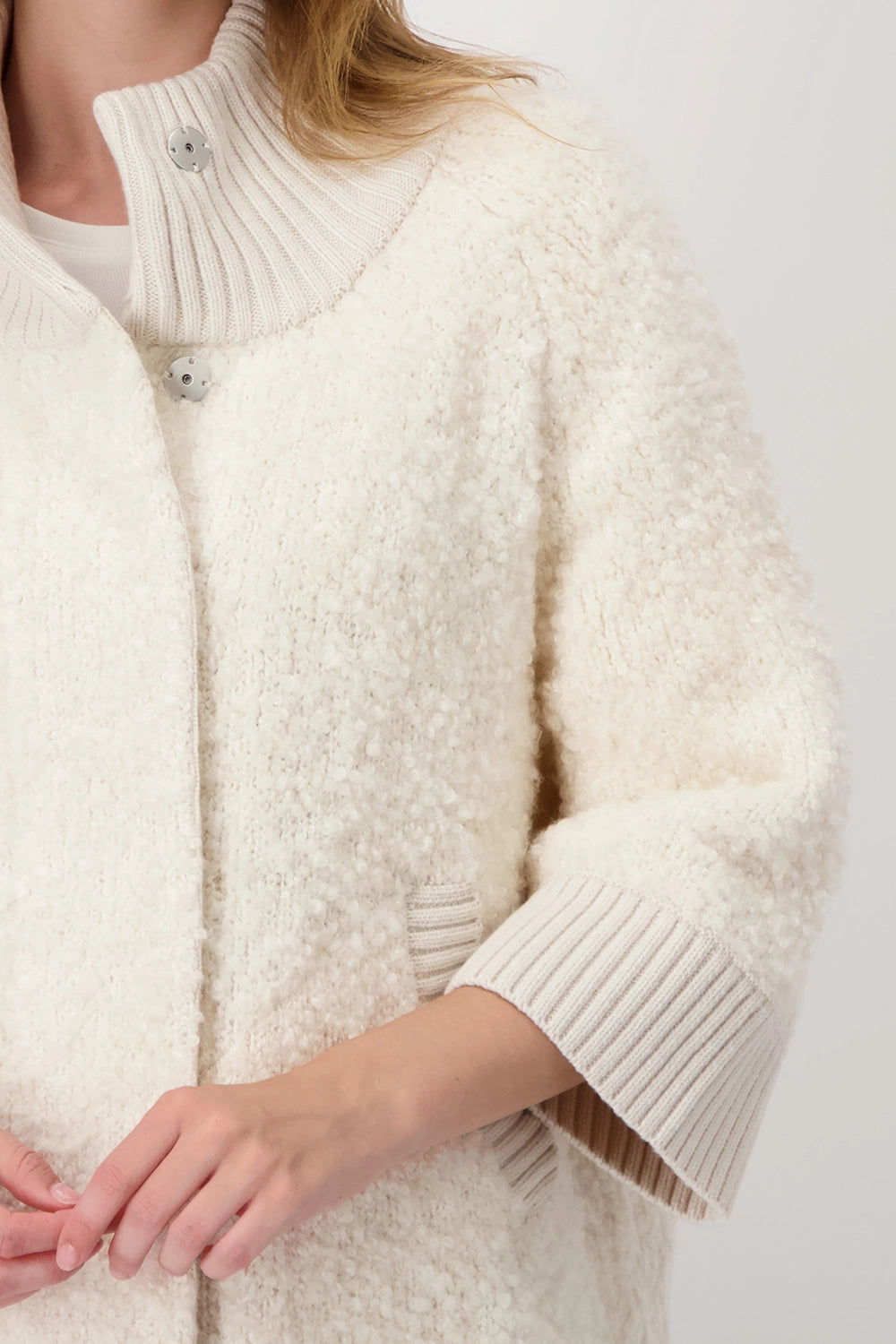 Monari Boucle Stand Up Collar Jacket Style 807906