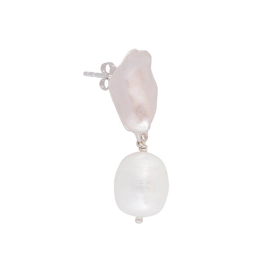 Fairley Silver Seashell Pearl Drops