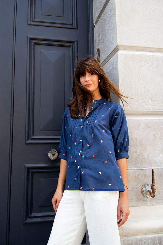 Scandi & Co Amelia Shirt - Boat Print