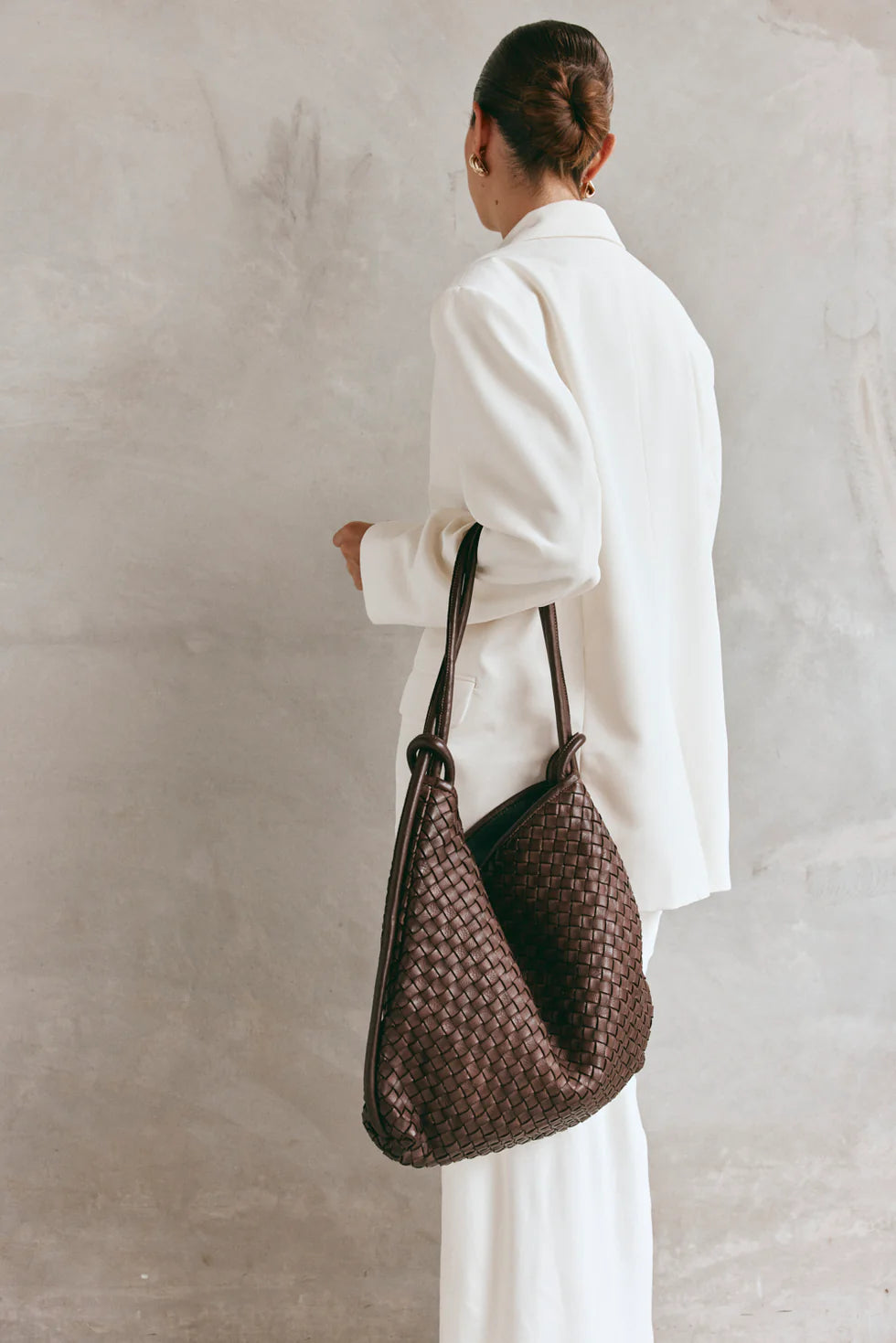 Vestirsi Woven Bella Dark Chocolate 2-In-1 Convertible Backpack Tote