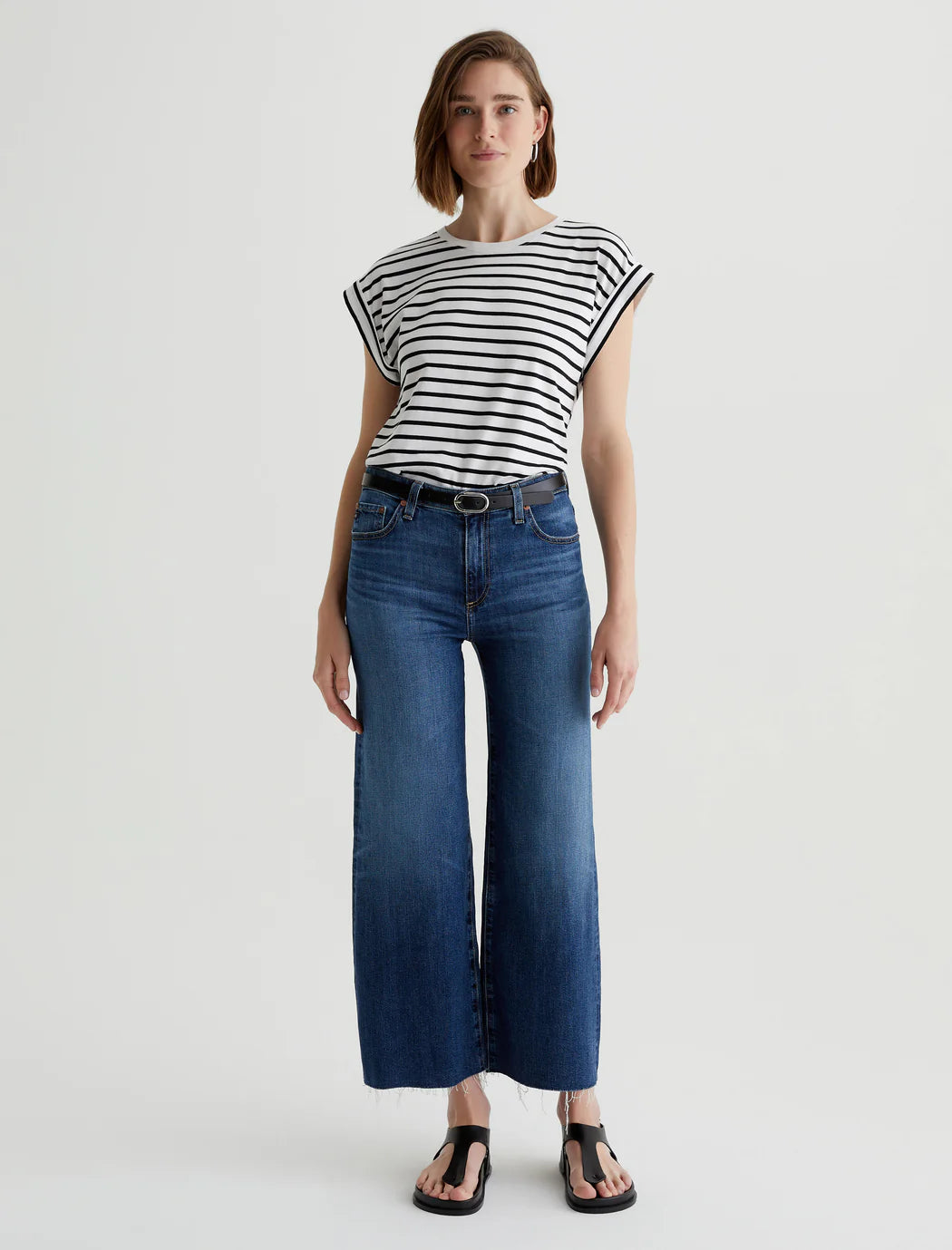 AG Jeans Saige Wide Leg Crop - Plume