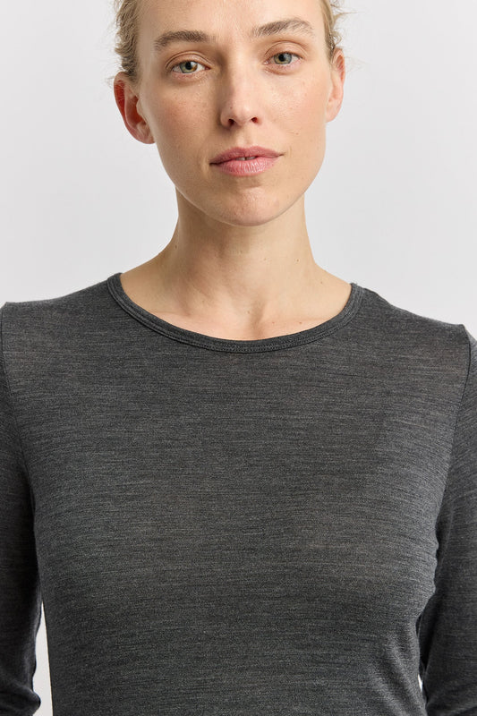 TOORALLIE Merino Crew Neck - Charcoal