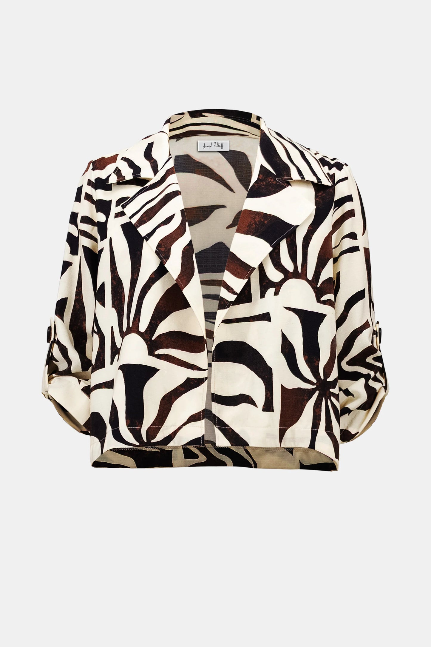 Joseph Ribkoff Woven Gauze Tropical Print Boxy Blazer
262193