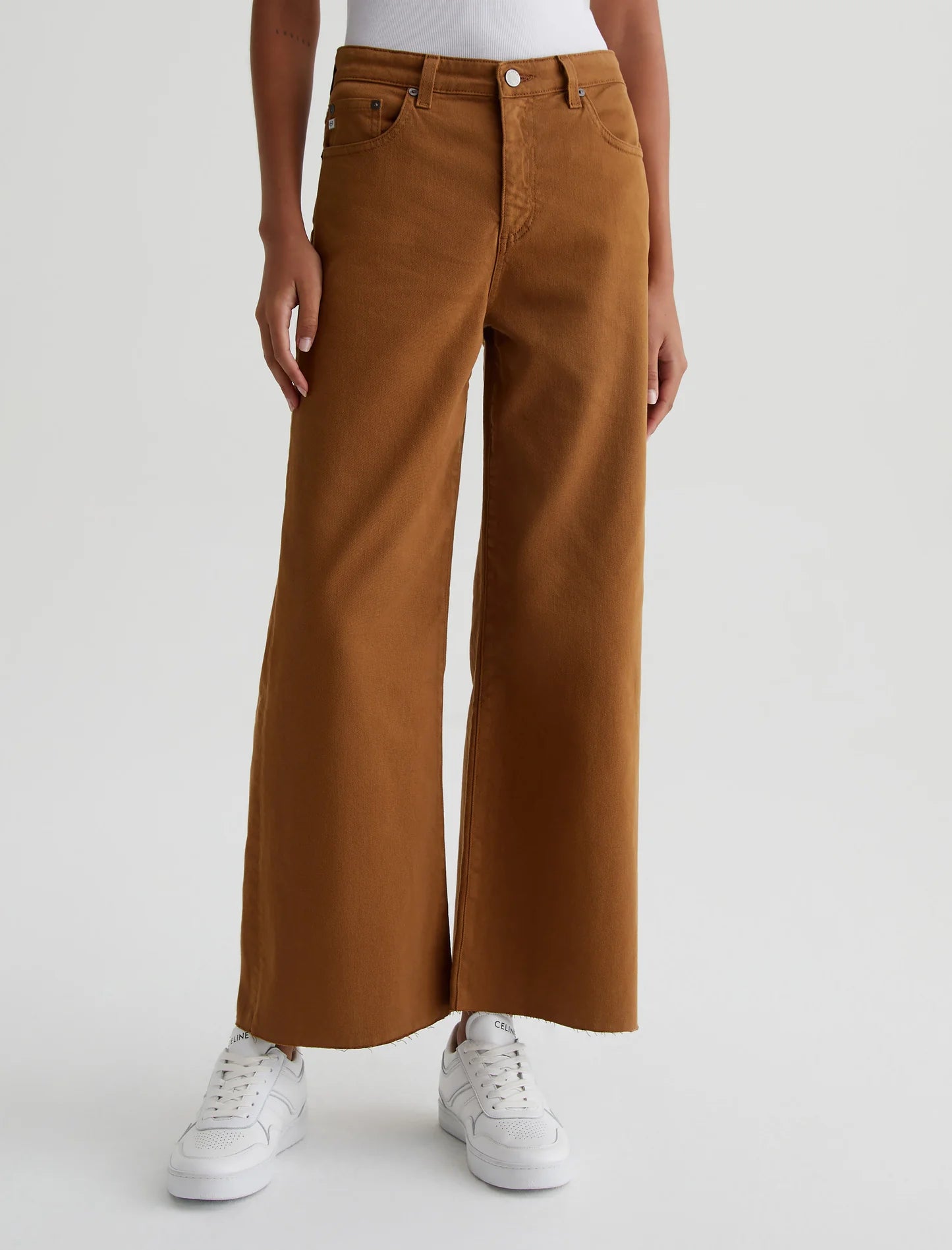 AG Jeans Saige Wide Leg Crop - Caramel
