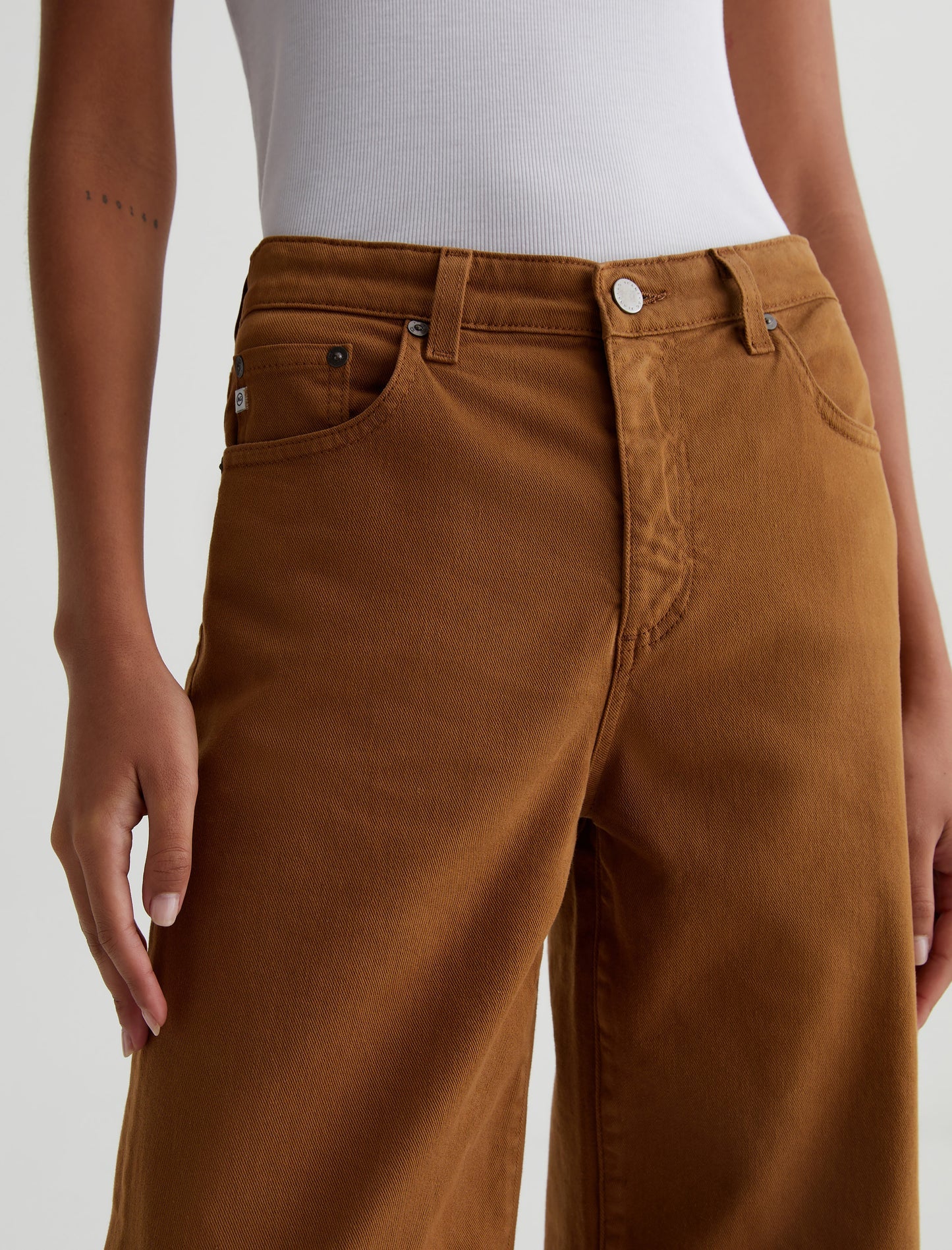 AG Jeans Saige Wide Leg Crop - Caramel