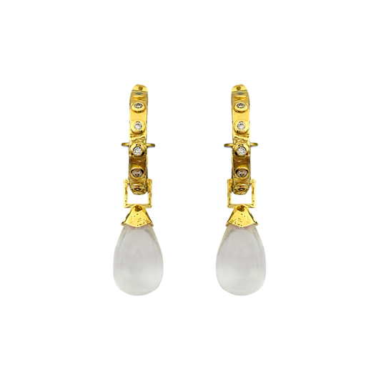 Mountain & Moon Ines Earrings - Crystal Quartz & CZ