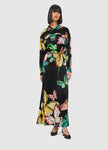 Leo Lin Camila Maxi Skirt - Papillon Print in Black