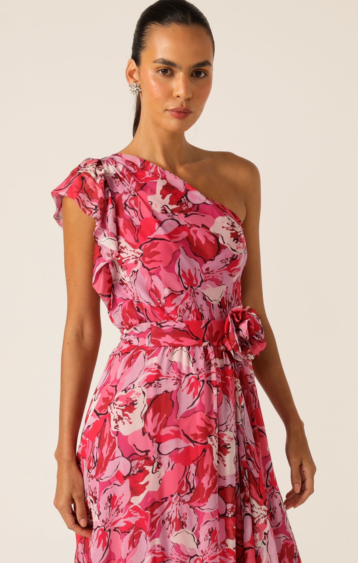 Pre Order SACHA DRAKE High Stakes Maxi - Raspberry/ Mauve Floral