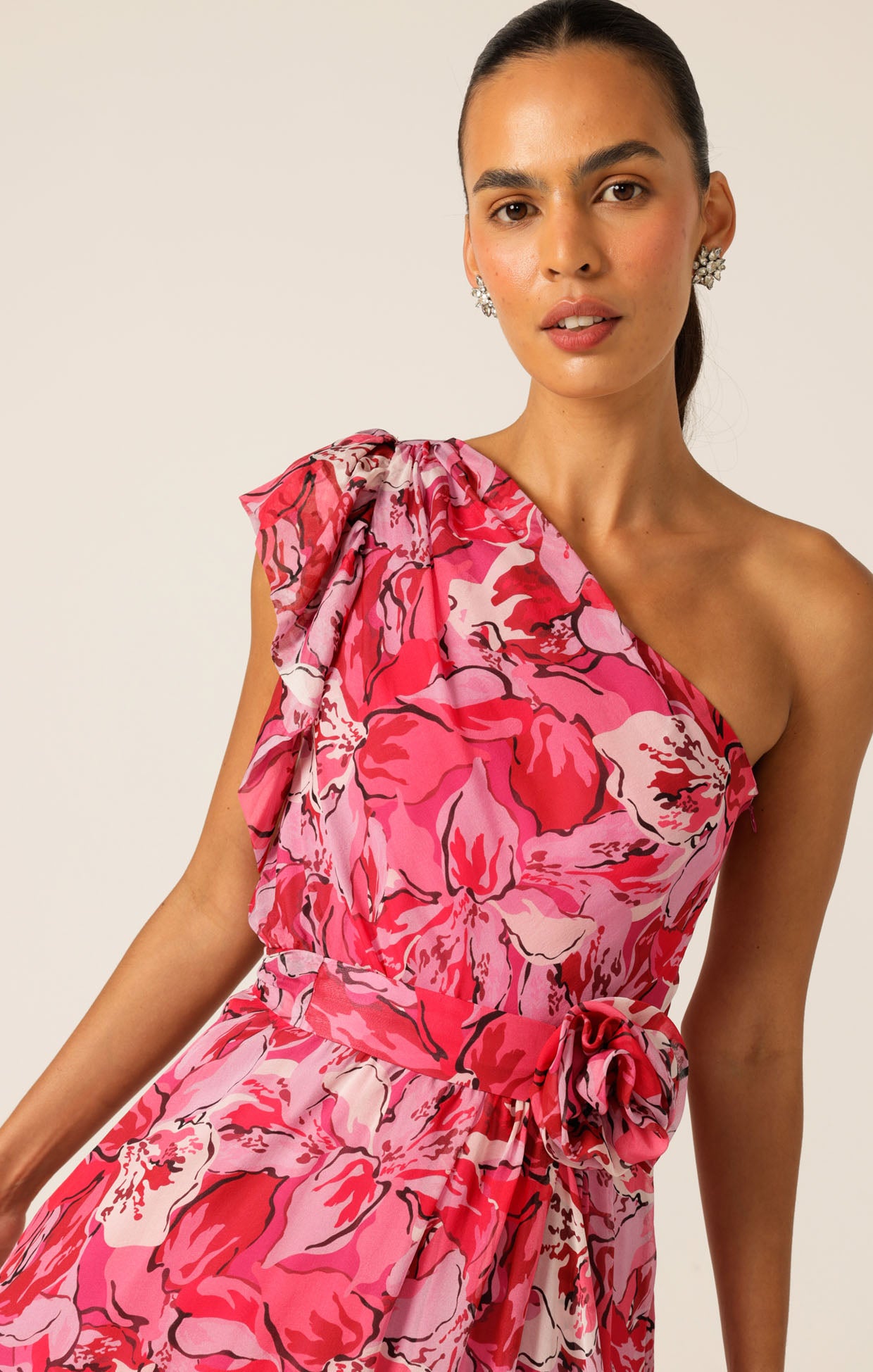 Pre Order SACHA DRAKE High Stakes Maxi - Raspberry/ Mauve Floral
