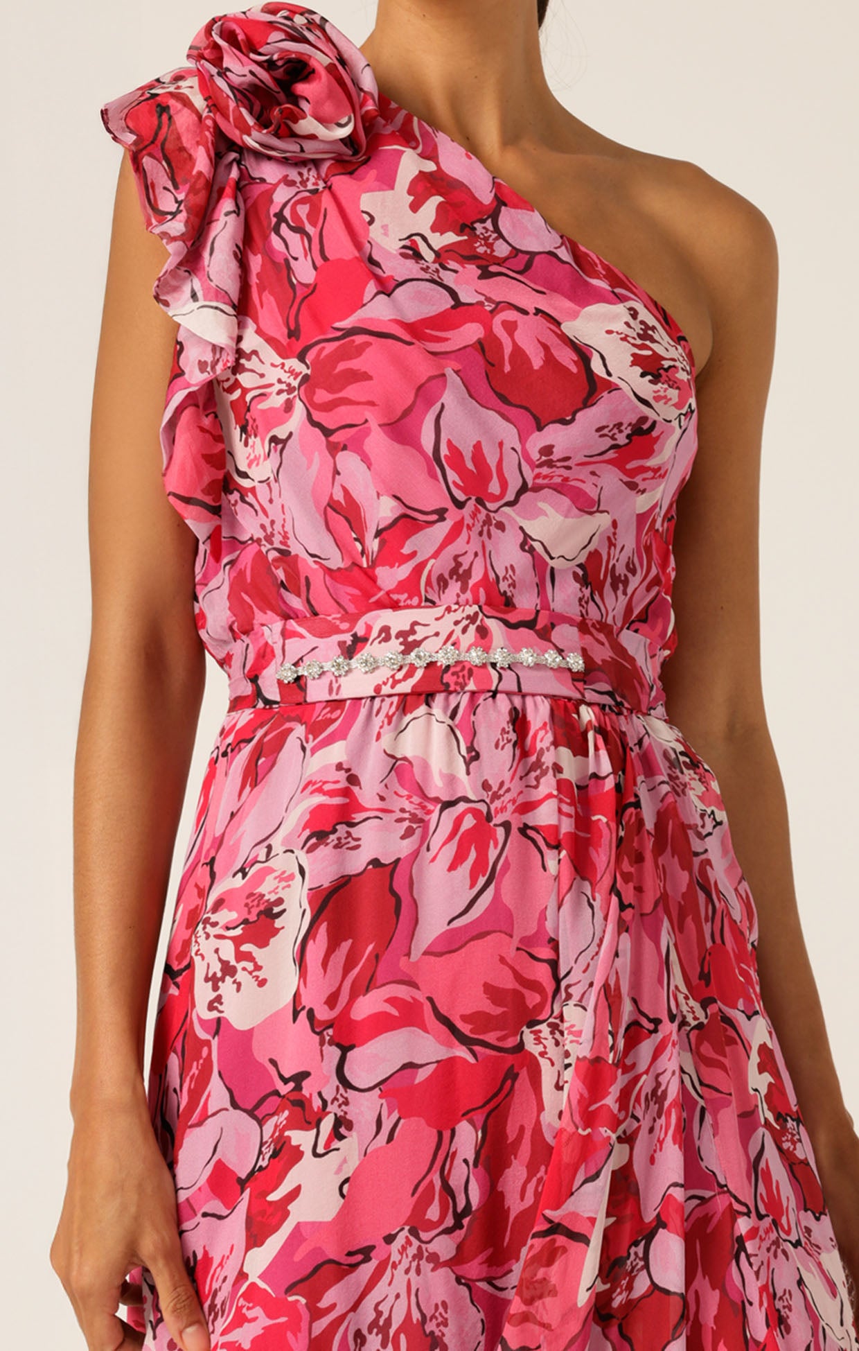 Pre Order SACHA DRAKE High Stakes Maxi - Raspberry/ Mauve Floral