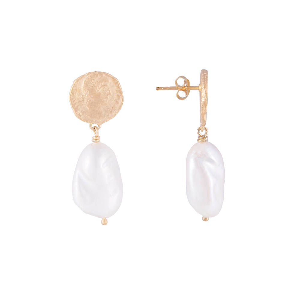 Fairley Ancient Coin Pearl Drops