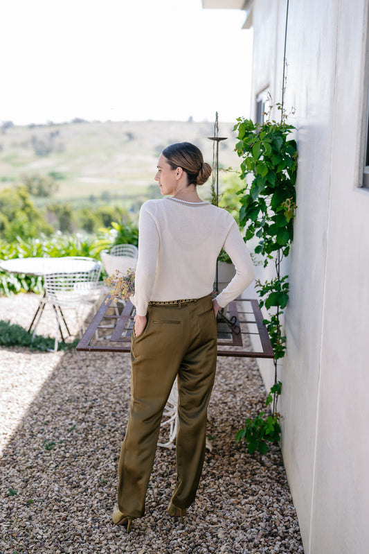 Maud Dainty Miki Top - Whipped Cream/ Pearl