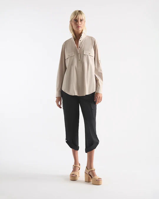 Mela Purdie Stud Cargo Shirt F65 8310 - BLACK
