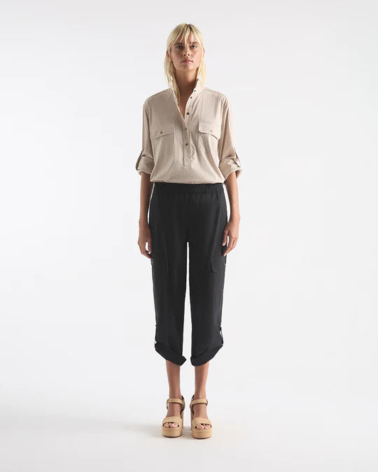 Mela Purdie Stud Cargo Shirt F65 8310 - BLACK