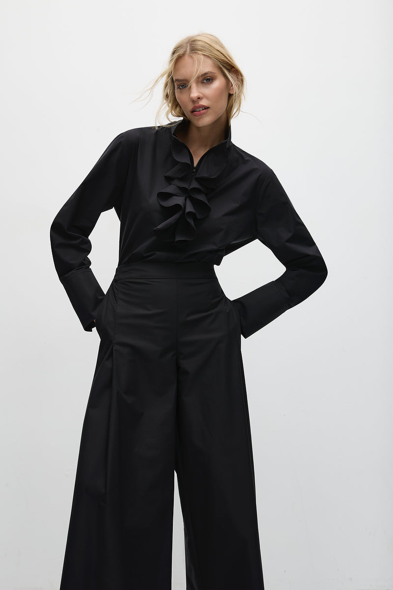 Mela Purdie Froth Collar Shirt F607 8672 - BLACK