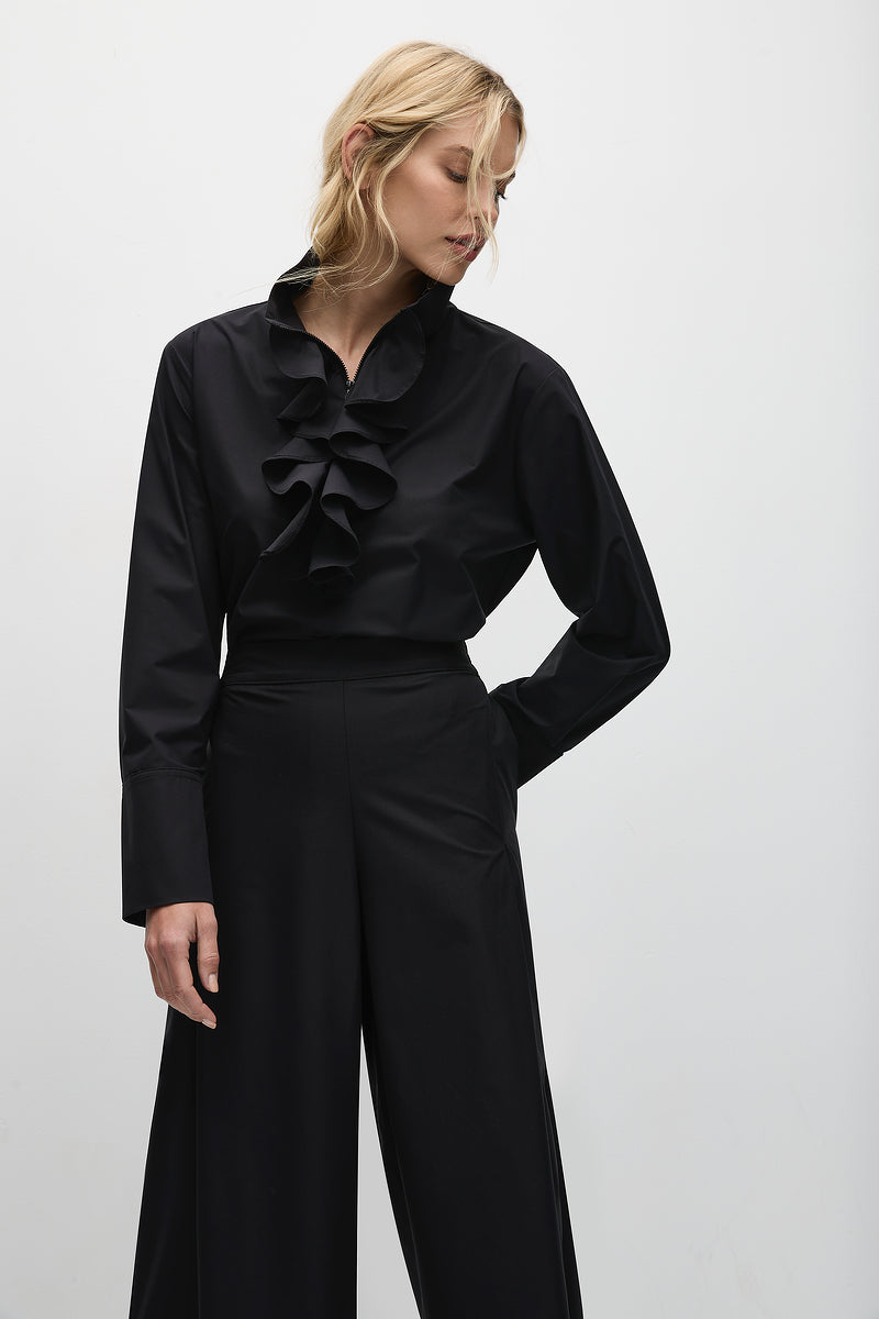 Mela Purdie Froth Collar Shirt F607 8672 - BLACK