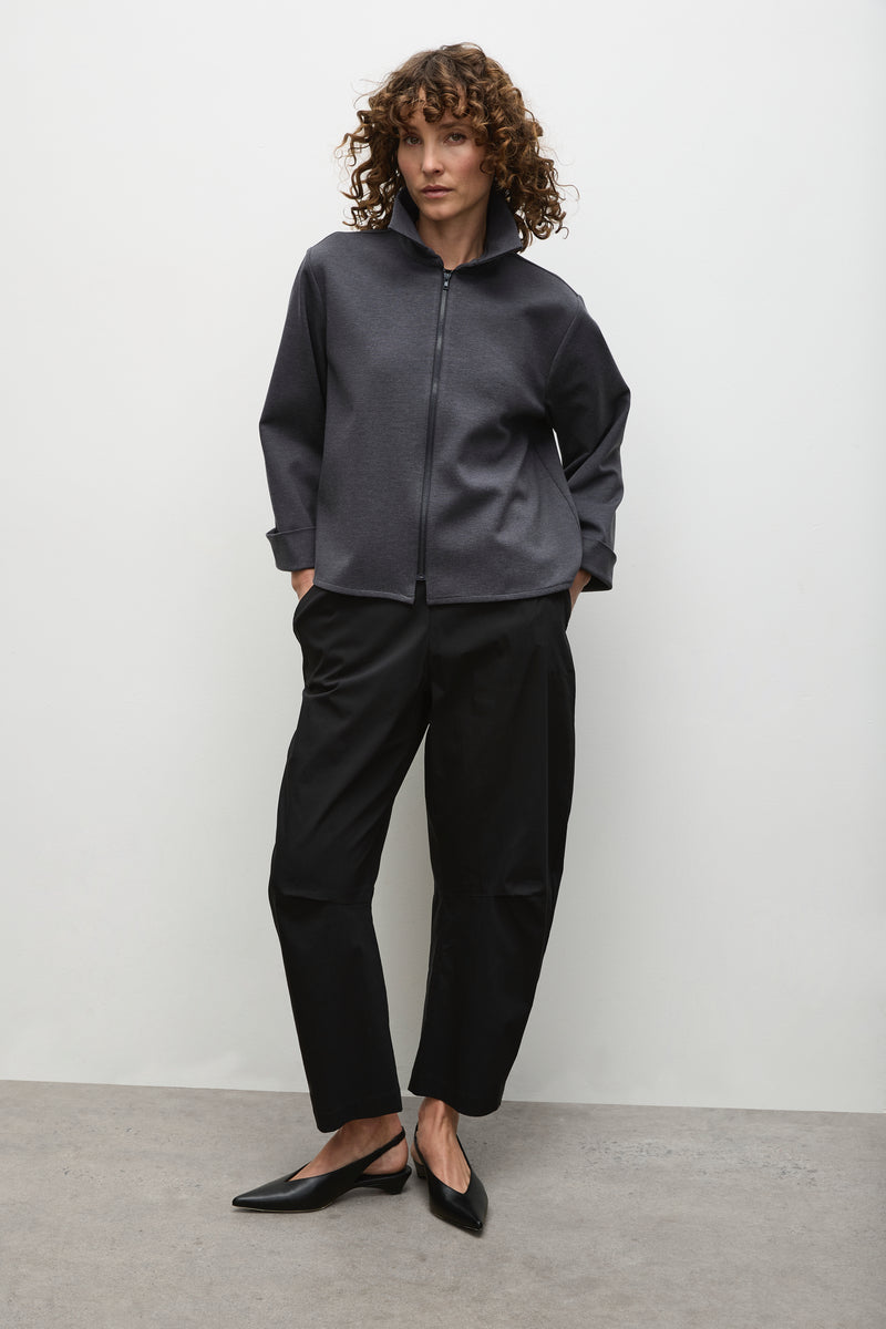 Mela Purdie Zip Bomber F095 4168 - EBONY MARL