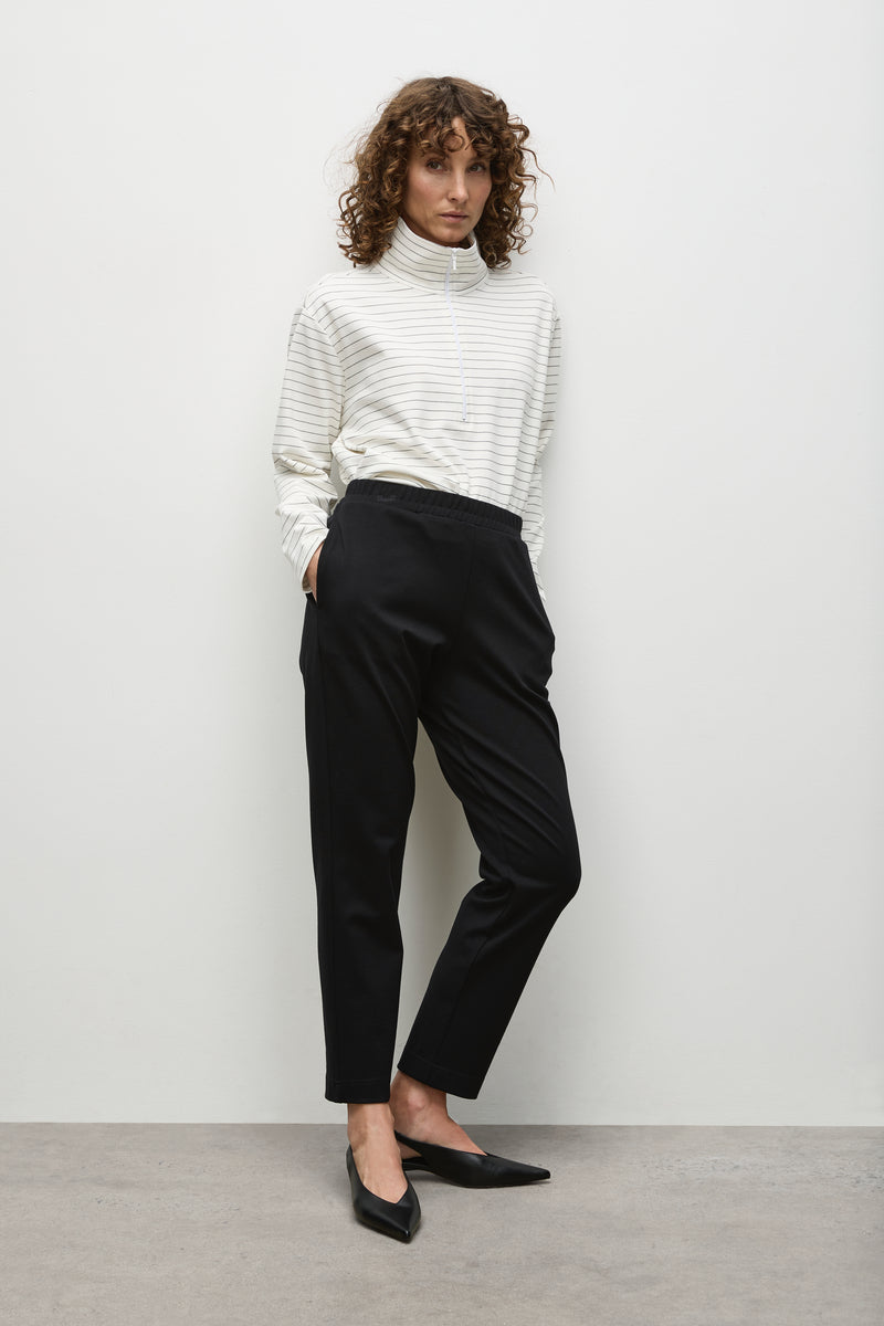 Mela Purdie Zip Front Sweater F535 8539 - CREAM/ BLACK