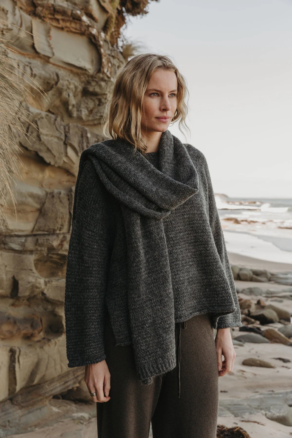 Talamaya Drift Airy Wrap - Heath Green