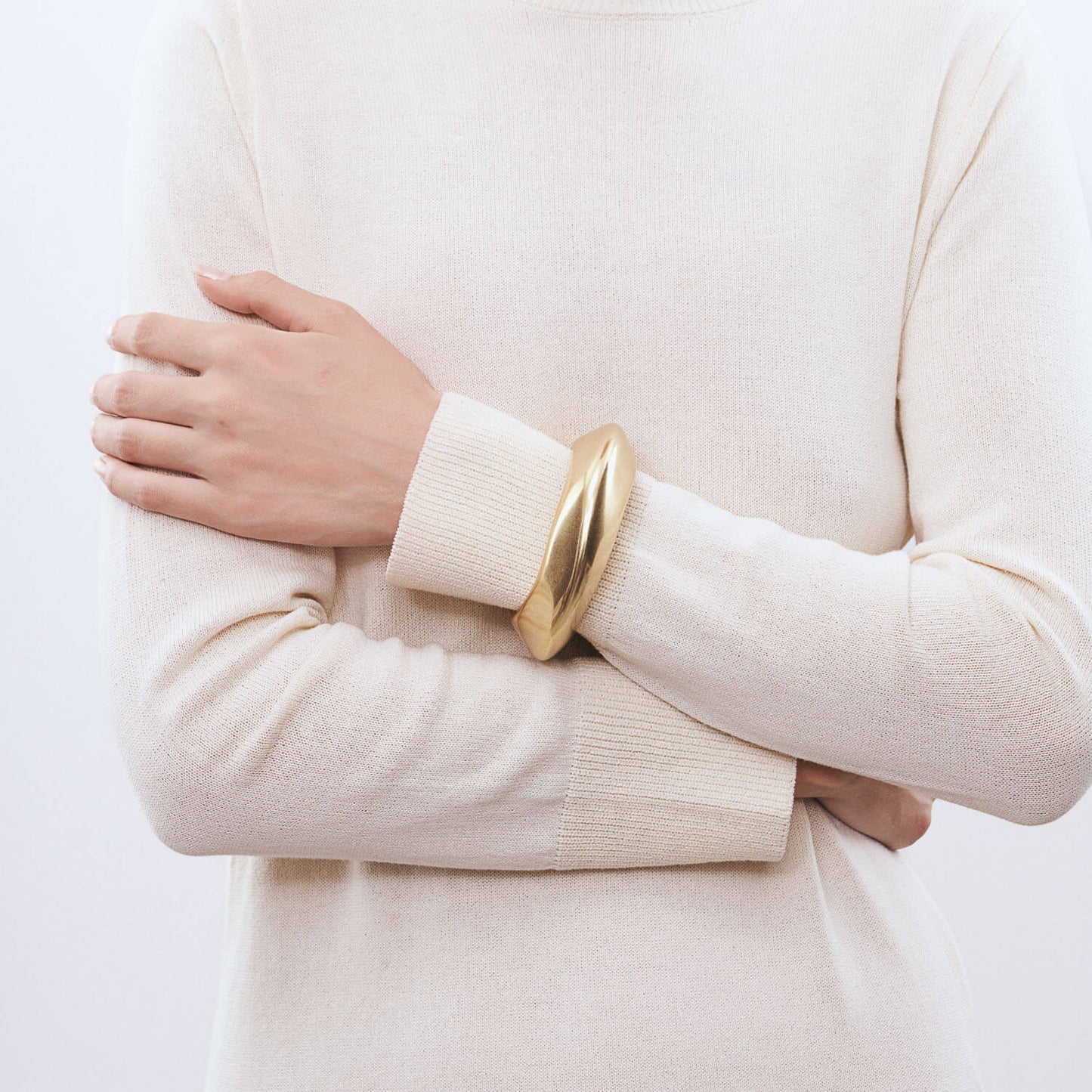 Vanessa Baroni New Edge Bangle - Vintage Gold