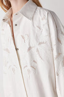 Rabens Saloner Jai Large Lace Oversized Shirt - White