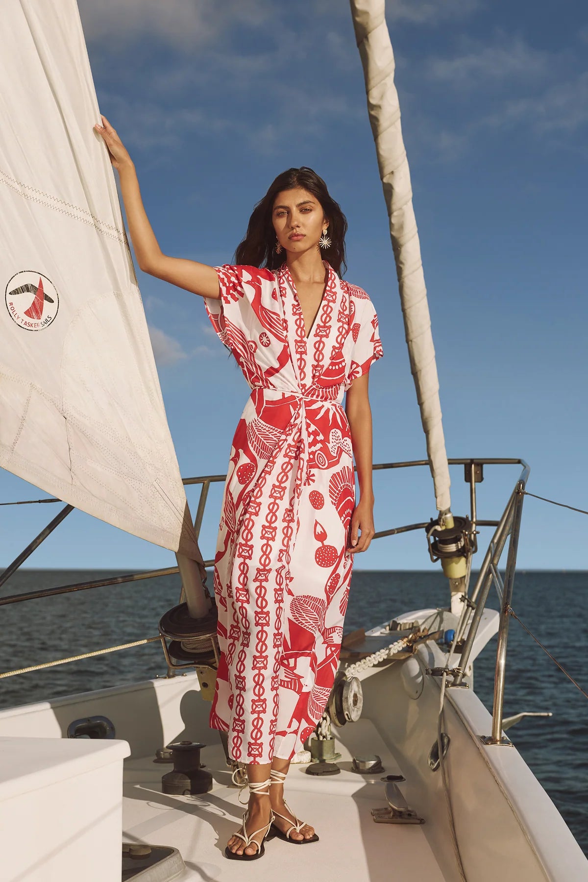 Cable Carmen Maxi Dress - Wild Bird Print
