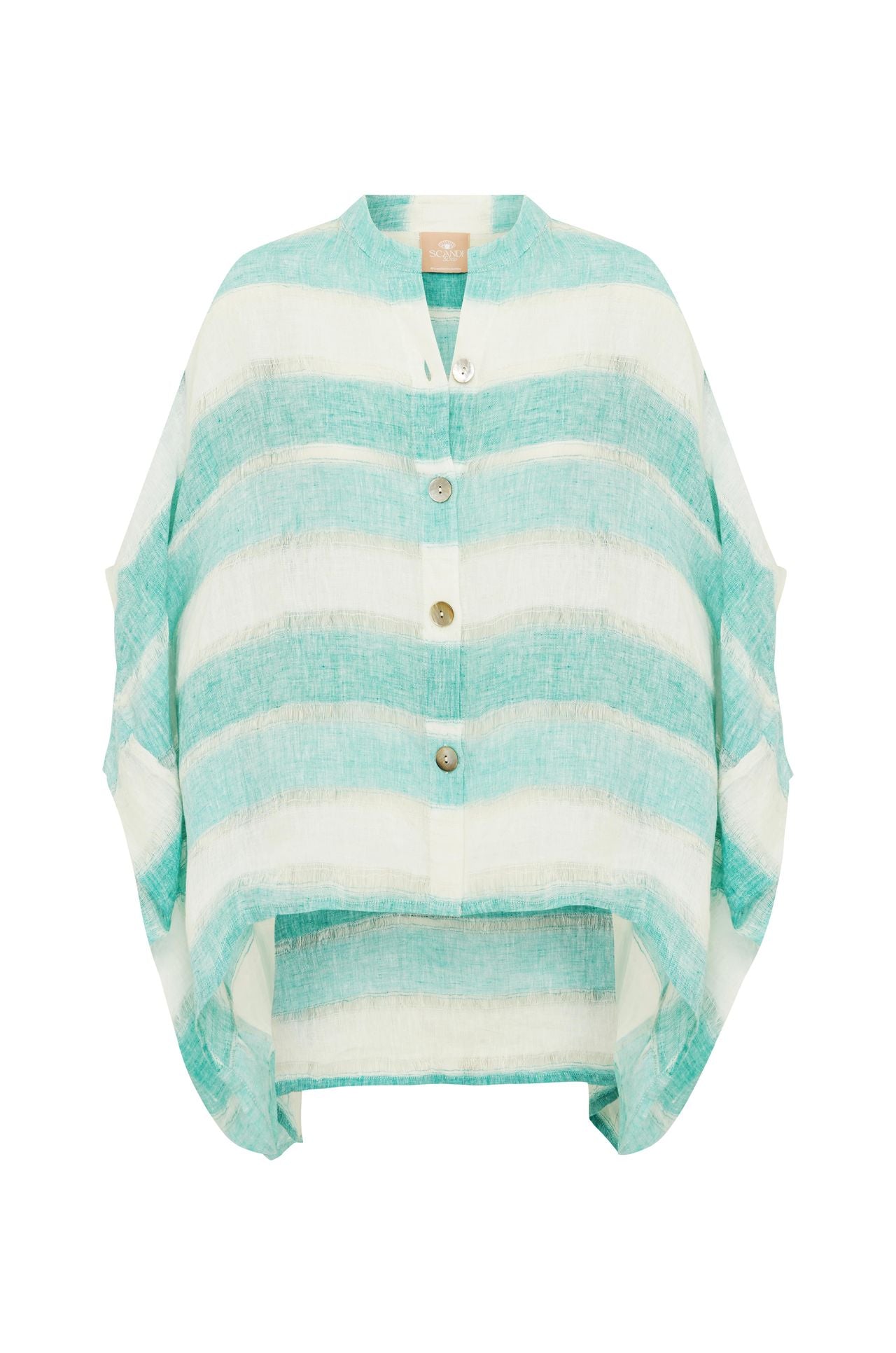 Scandi & Co Amalfi Top - Aqua/ White Stripe