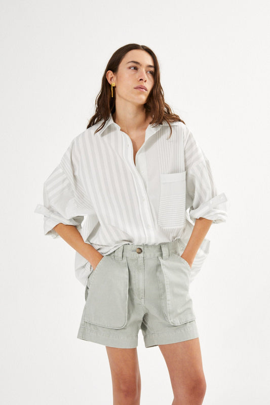 Rabens Saloner BOBBIE Shirt - Dirty Chalk