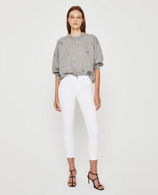 AG by Adriano Goldschmied Prima Crop Cigarette Leg - White