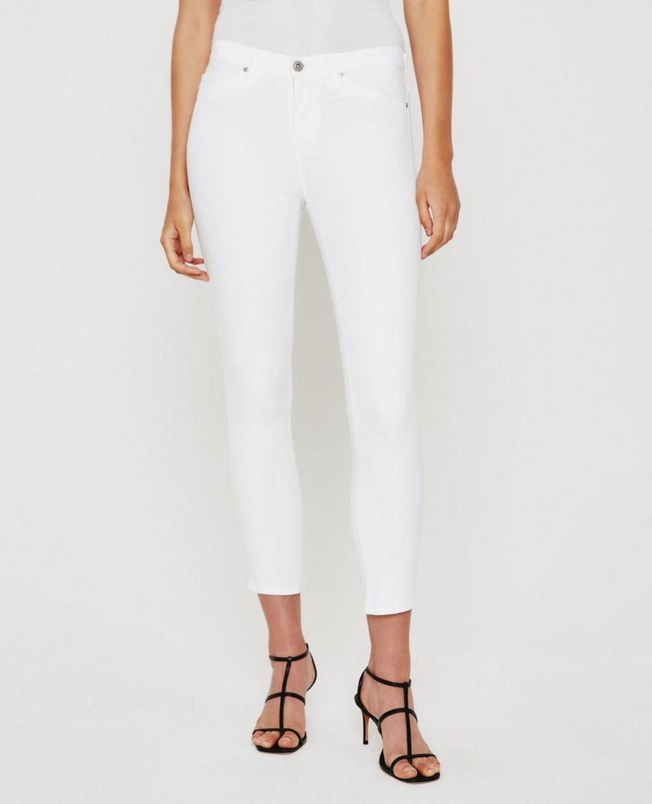 AG by Adriano Goldschmied Prima Crop Cigarette Leg - White