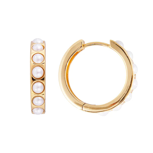Fairley Crystal Pearl Maxi Hoops