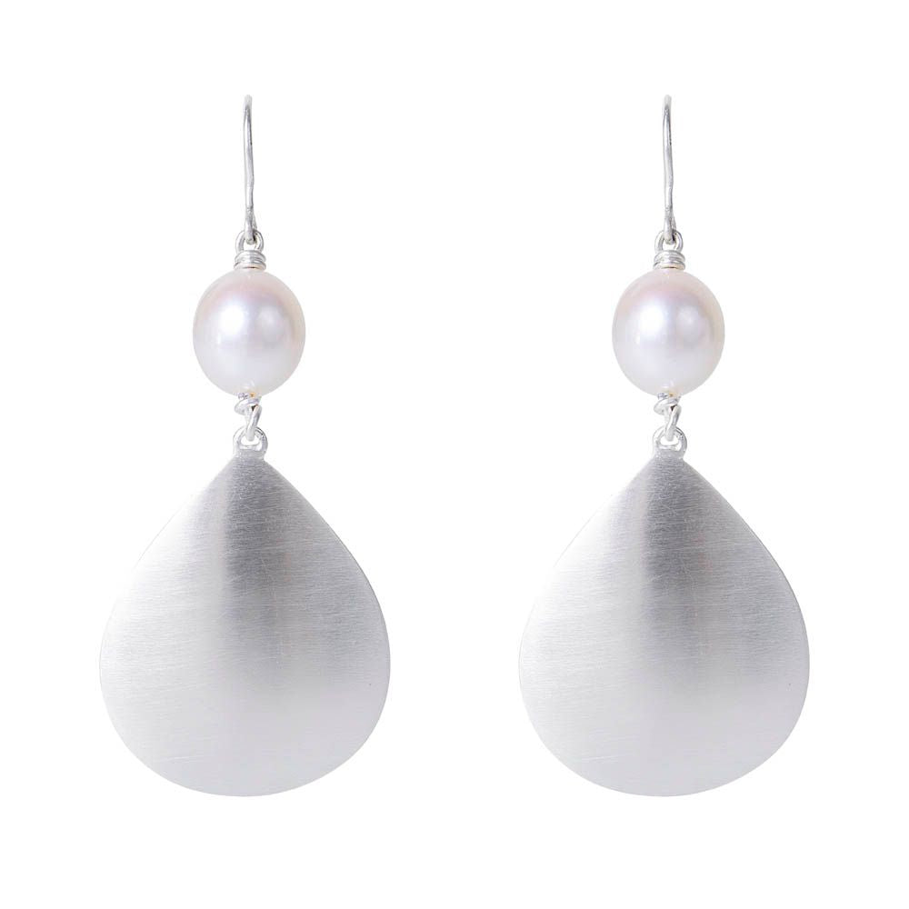 Fairley Pearl Petal Hooks - Silver