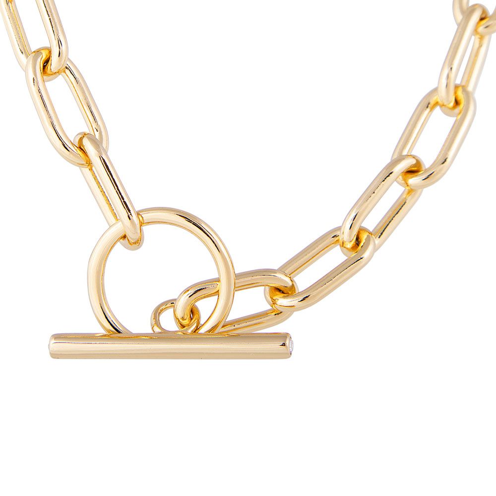 Fairley Crystal T Bar Chain Necklace