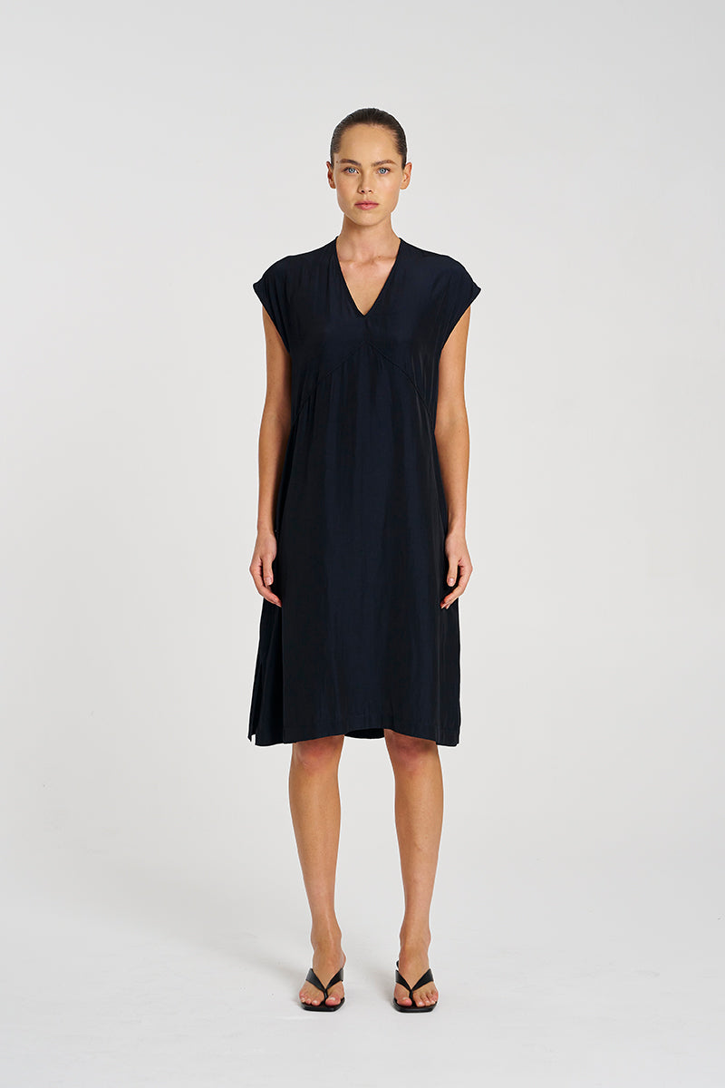 OCTOBER PRE ORDER Mela Purdie Slice Dress F67 3033 - Navy