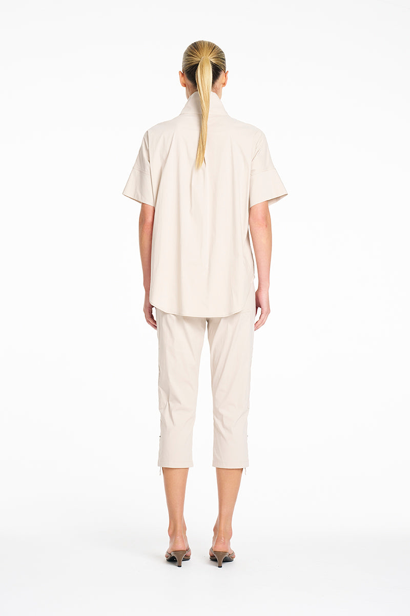 SEPTEMBER PRE ORDER Mela Purdie Cropped Zip Cargo F65 1386 - Bark