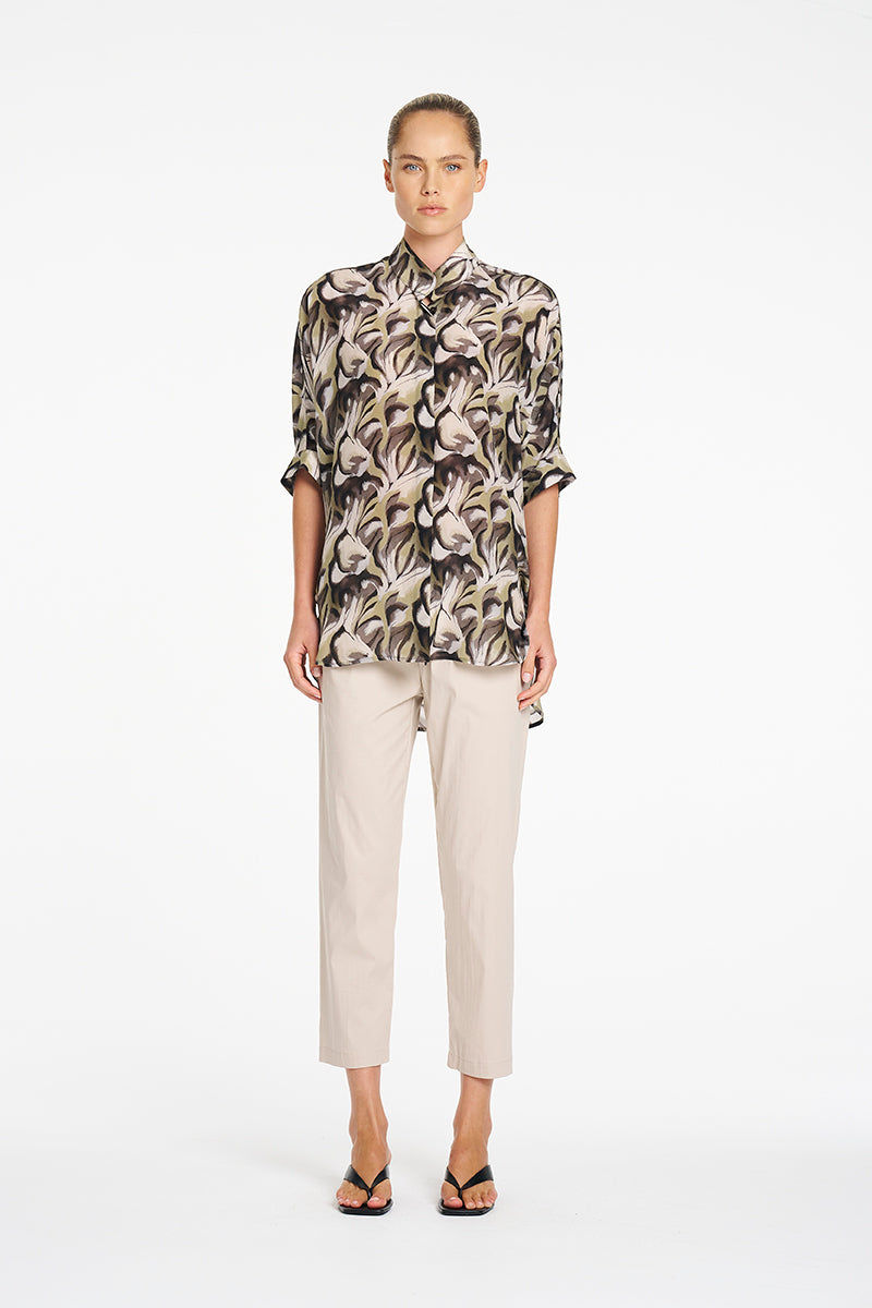 SEPTEMBER PRE ORDER Mela Purdie Villa Overshirt F864 8629 - Bayleaf Print