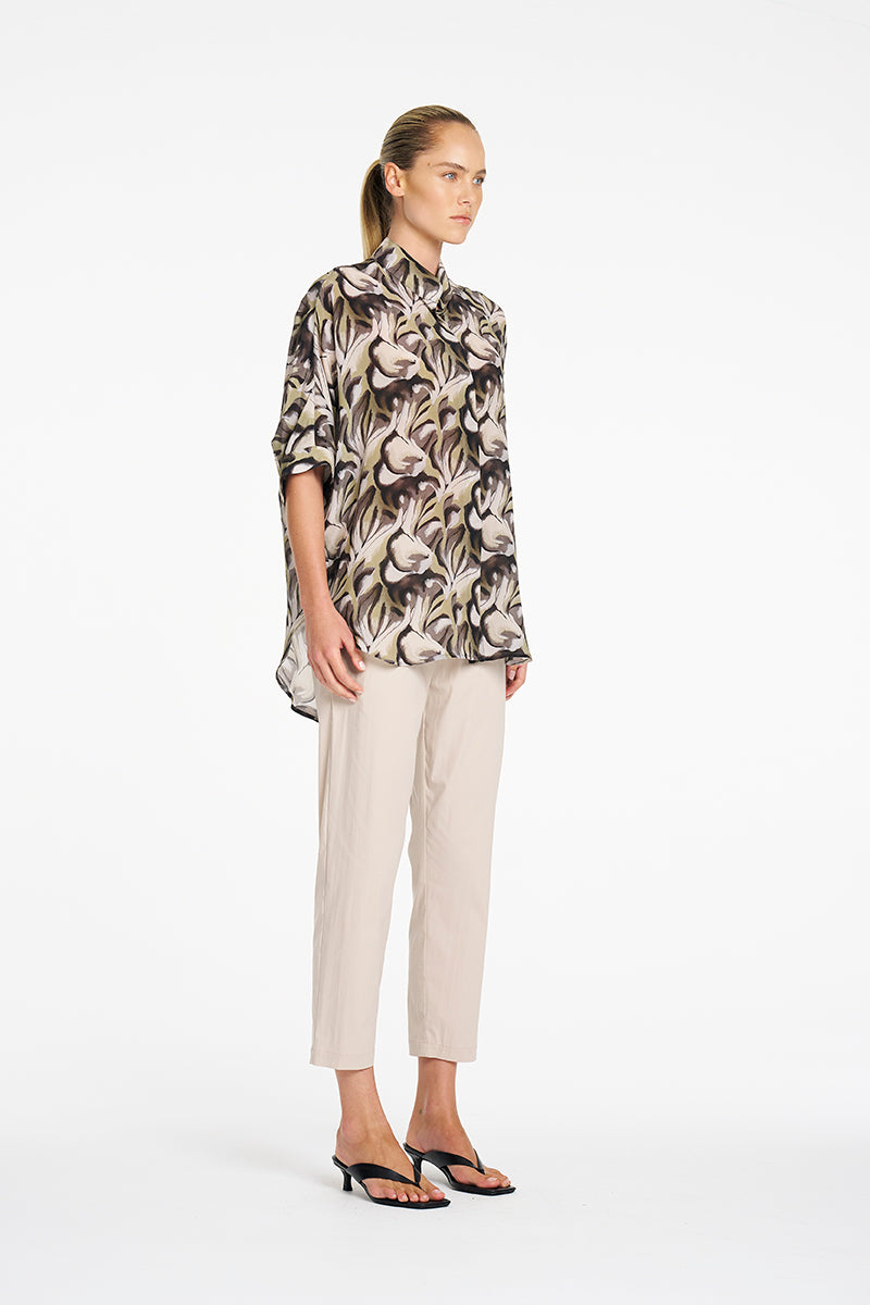 SEPTEMBER PRE ORDER Mela Purdie Villa Overshirt F864 8629 - Bayleaf Print