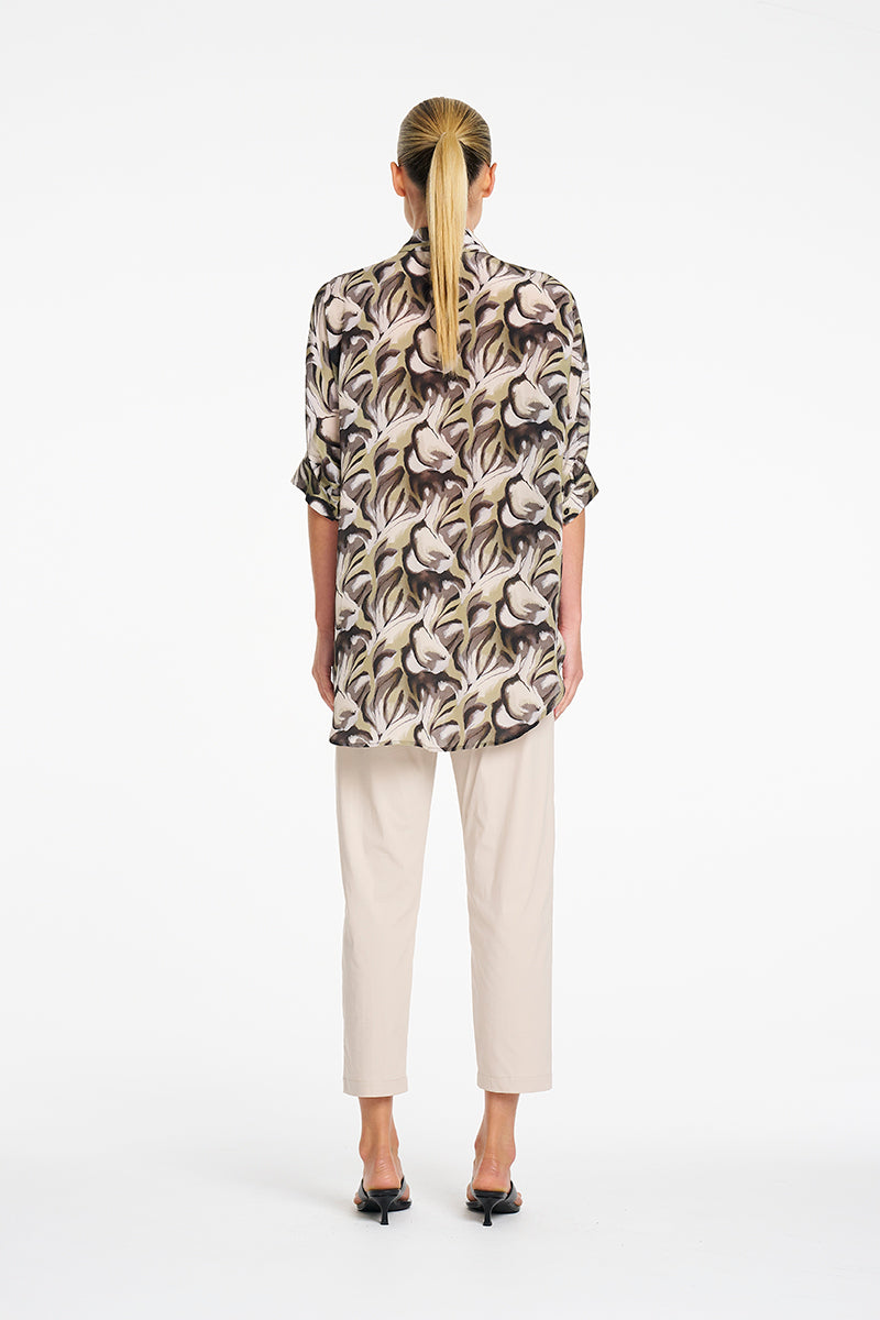 SEPTEMBER PRE ORDER Mela Purdie Villa Overshirt F864 8629 - Bayleaf Print
