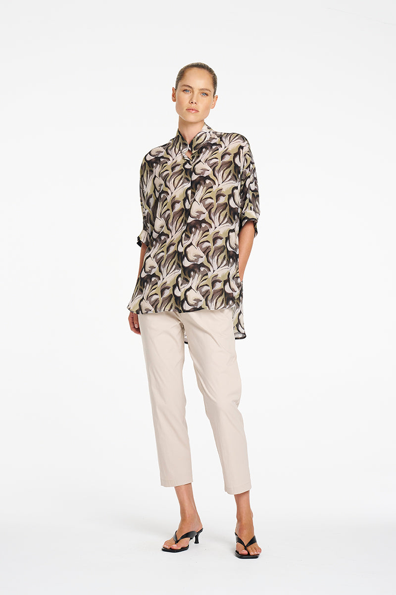 SEPTEMBER PRE ORDER Mela Purdie Villa Overshirt F864 8629 - Bayleaf Print