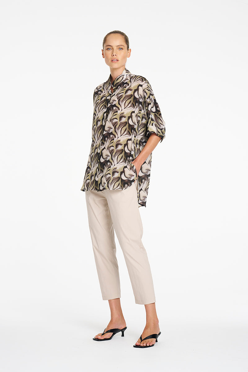 SEPTEMBER PRE ORDER Mela Purdie Villa Overshirt F864 8629 - Bayleaf Print