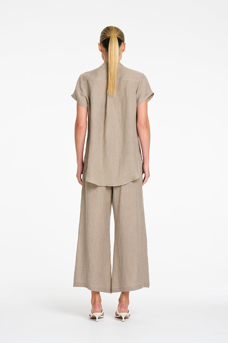 SEPTEMBER PRE ORDER Mela Purdie Stand Shirt F418 8629 - Stucco