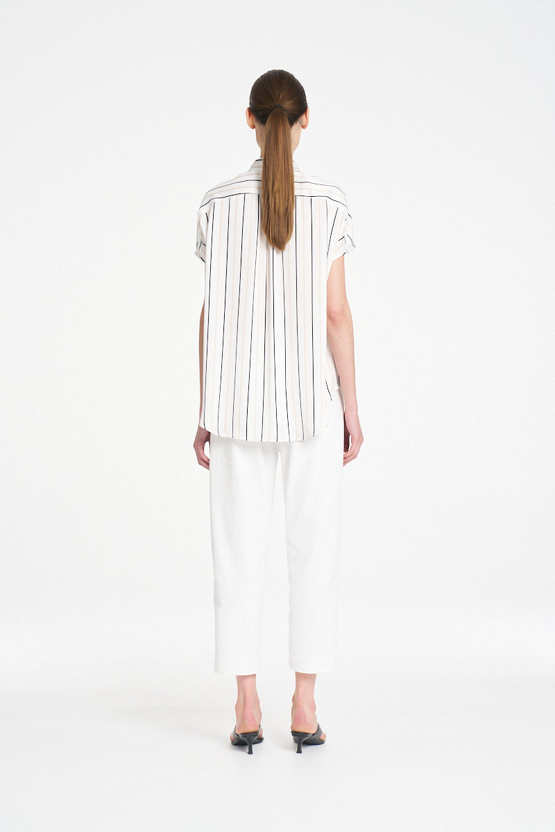 OCTOBER PRE ORDER Mela Purdie Gathered Shelll F869 80117 - Ruban Stripe